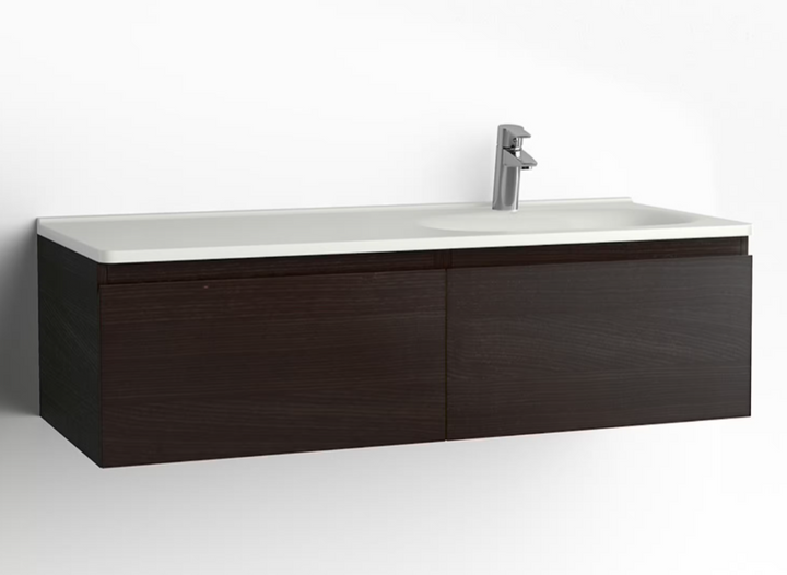 Tvättställsskåp Flow 1200 Brun ek med 2 lådor Vedum