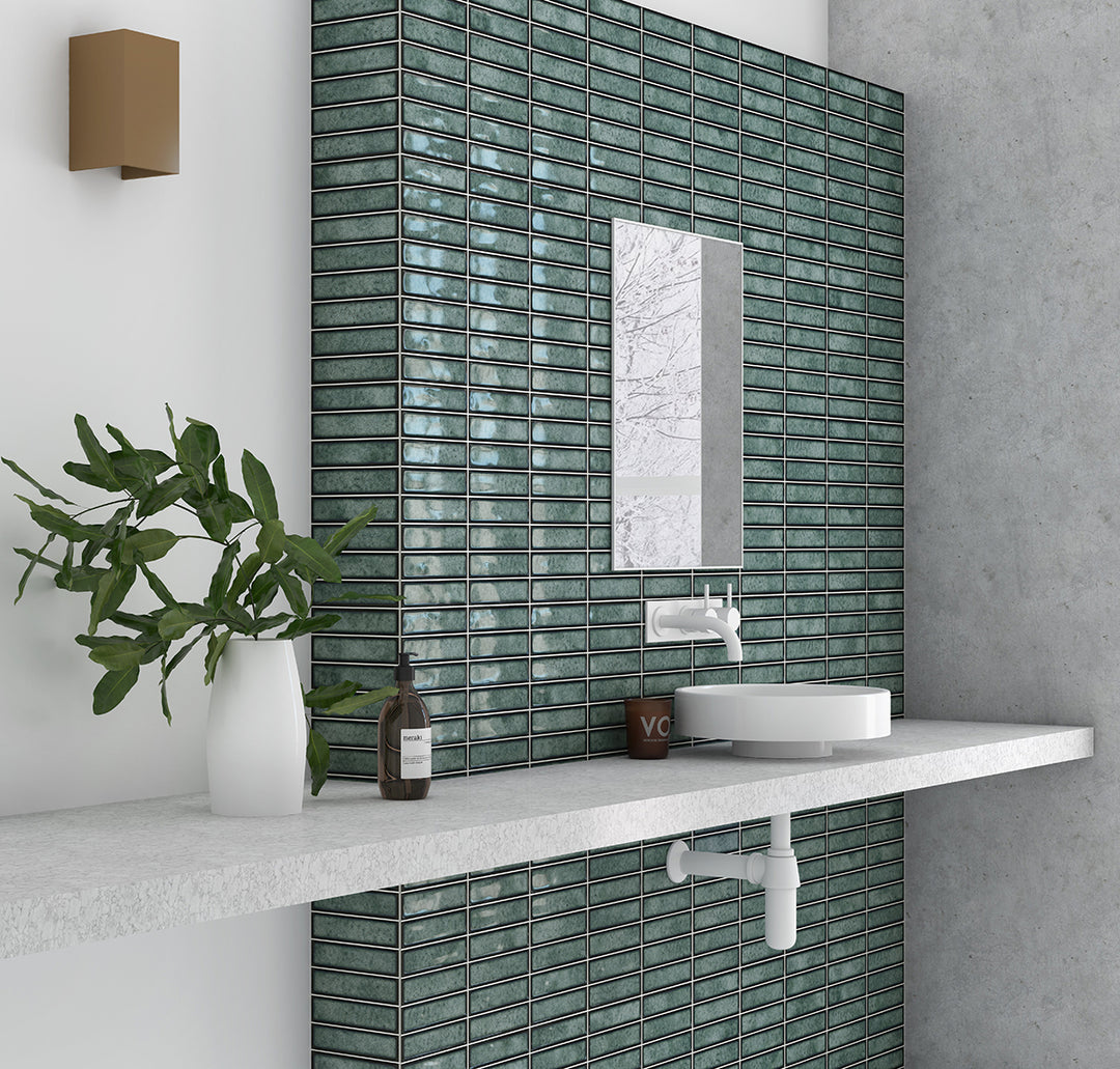 Domino Grön 15x30 CM Kakel - KakelExpress