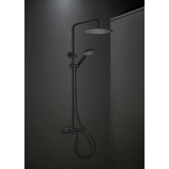 Takdusch Fine 160CC Svart med Ø250 duschhuvud Hafa - KakelExpress