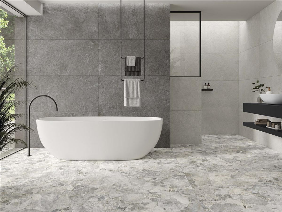 Rocca Grey Matt Rect. 60x60 CM Klinker - KakelExpress