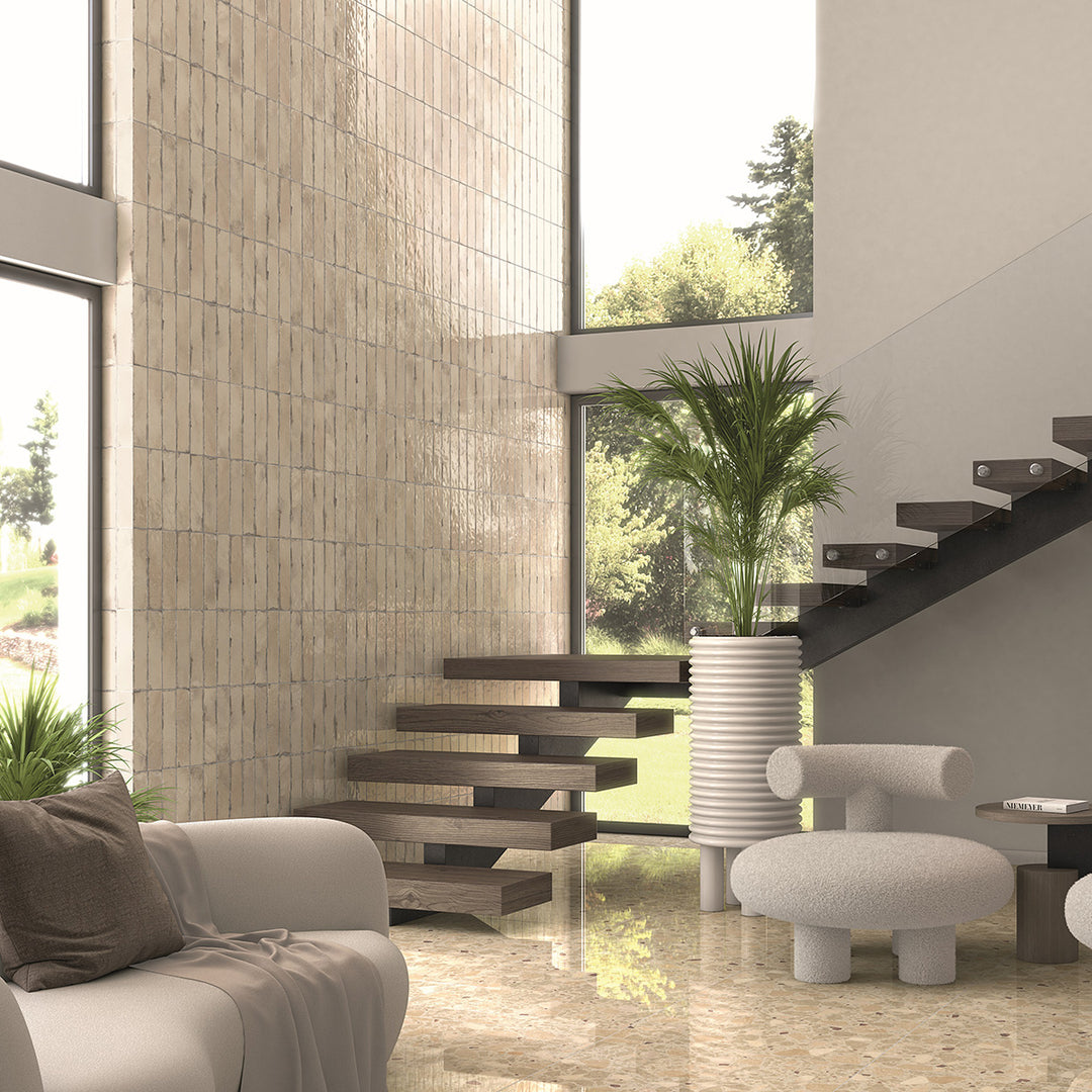 Luca Vit 8x31,5 CM Kakel - KakelExpress