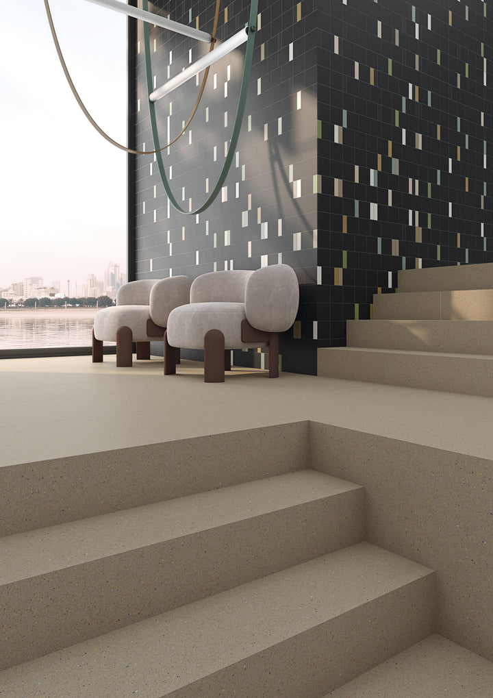 Micra Terrazzo Natur Matt Rect. 60x60 CM Klinker - KakelExpress