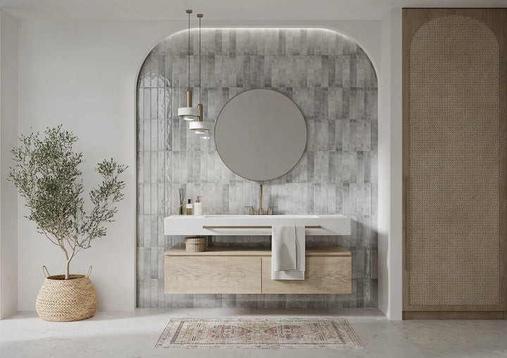 Monaco Light Grey 6.5x30 CM Kakel - KakelExpress