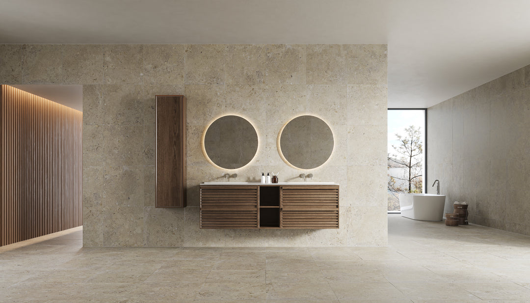 Kalksten Klinker Beige Matt Rect. 60x60 CM Klinker