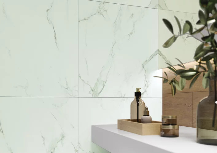 Deluxe Marble White Matt Rect. 60x60 CM Klinker - KakelExpress