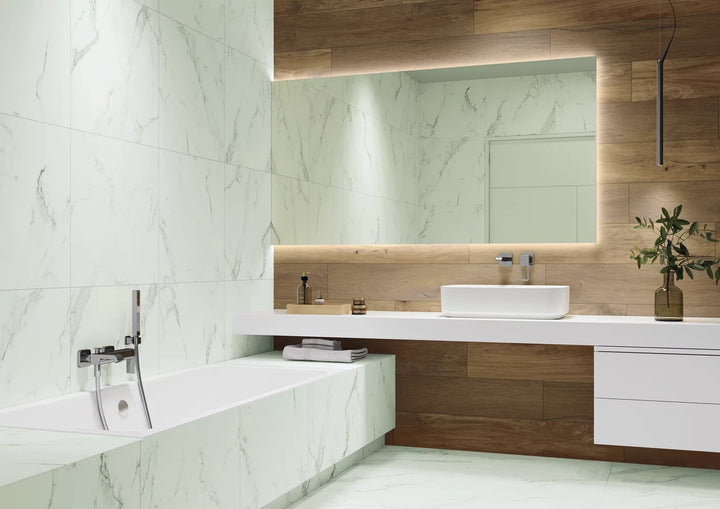 Deluxe Marble White Matt Rect. 60x60 CM Klinker - KakelExpress