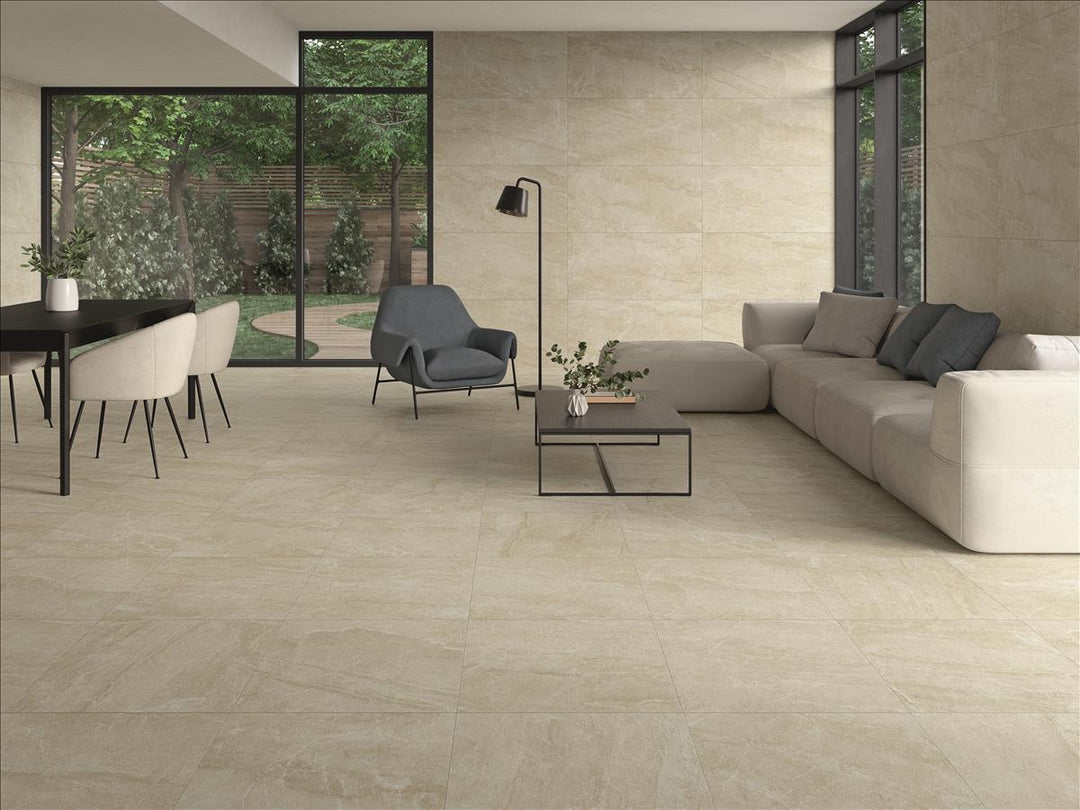 Elegant Marble Beige Matt Rect. 60x60 CM Klinker - KakelExpress