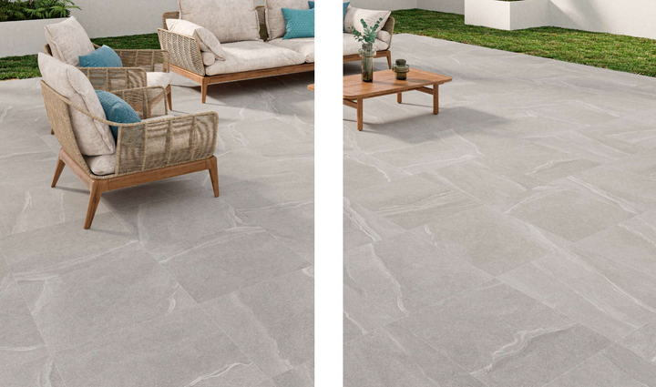 Naxos Grey 2.0 60x60 CM Uteklinker (20MM i tjocklek) - KakelExpress