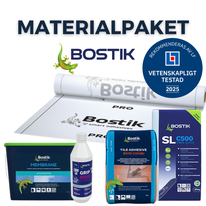 Bostik Materialpaket för badrum 3 kvm