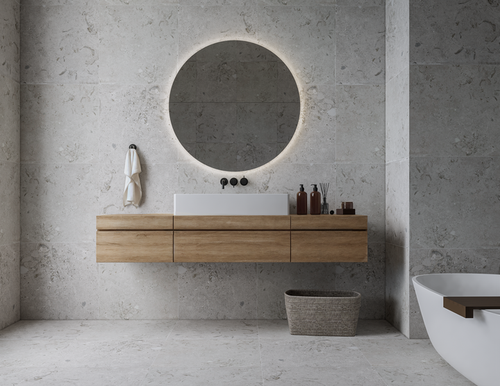 Aspö Kalk Grå Matt Rect. 60x60 CM Klinker - KakelExpress