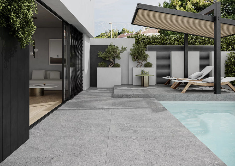 Aura Grafit 60x60 CM Uteklinker (18MM i tjocklek) - KakelExpress