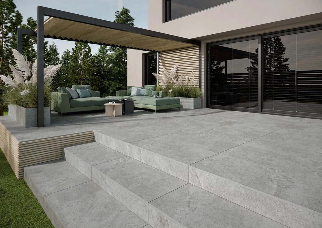 Aura Grey 60x60 CM Uteklinker (18MM i tjocklek) - KakelExpress