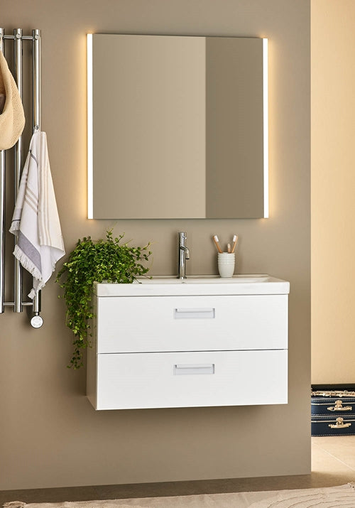 Tvättställsskåp Relounge Vit 800 med tvättställ Noro - KakelExpress