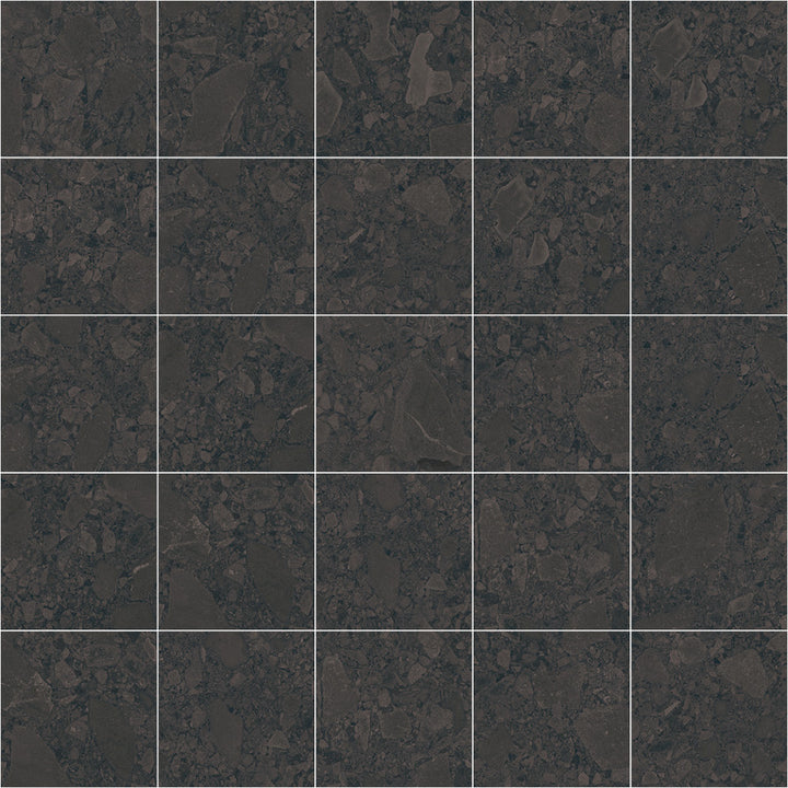 Color Black Terrazzo Matt Rect. 60x60 CM Klinker - KakelExpress