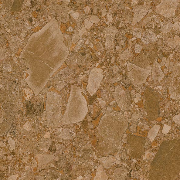 Color Brown Terrazzo Matt Rect. 60x60 CM Klinker - KakelExpress