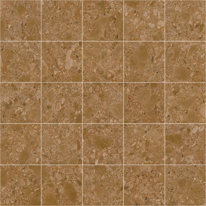 Color Brown Terrazzo Matt Rect. 60x60 CM Klinker - KakelExpress