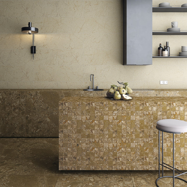 Color Brown Terrazzo Matt Rect. 60x60 CM Klinker - KakelExpress