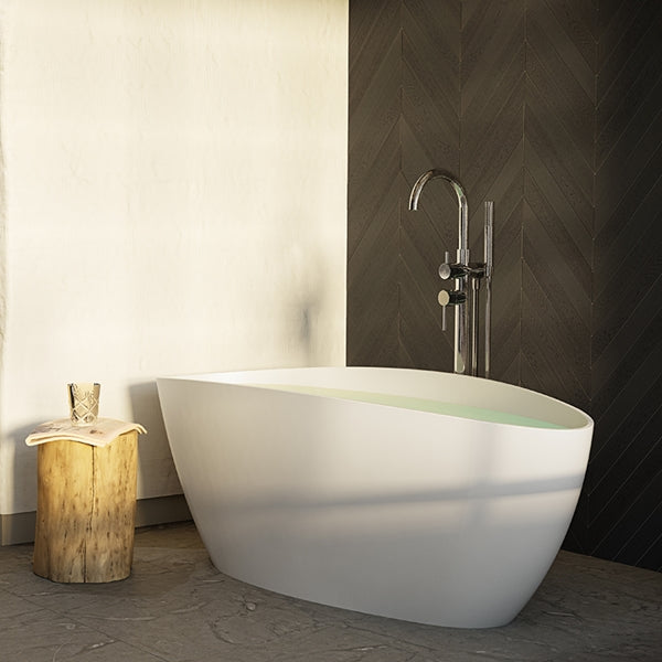 Badkar Ellipse 1570 Vit Matt Gjutmarmor Westerbergs - KakelExpress