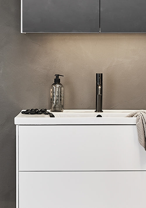 Tvättställsblandare Fine Låg Svartkrom Hafa - KakelExpress