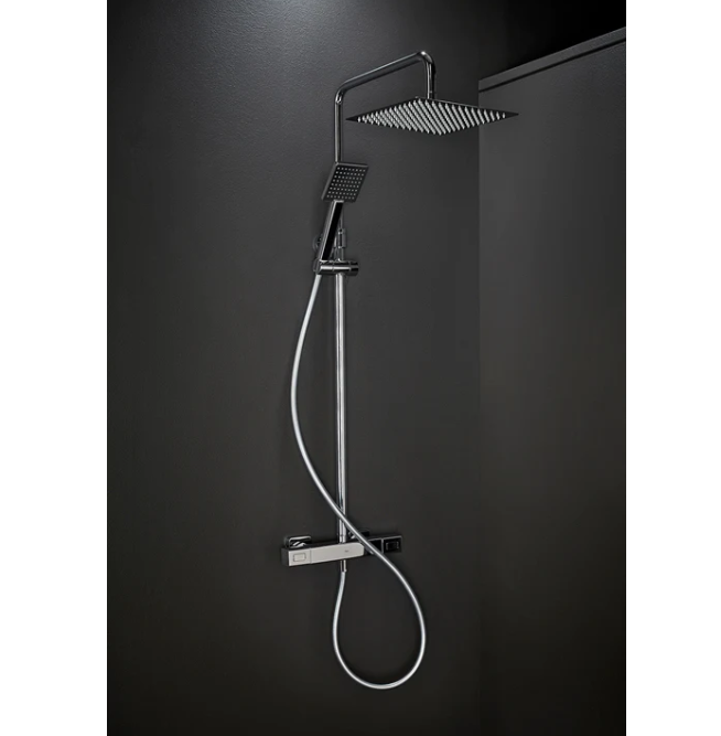 Takdusch Mix Slim Square 160CC Krom med 300x300 duschhuvud Hafa - KakelExpress