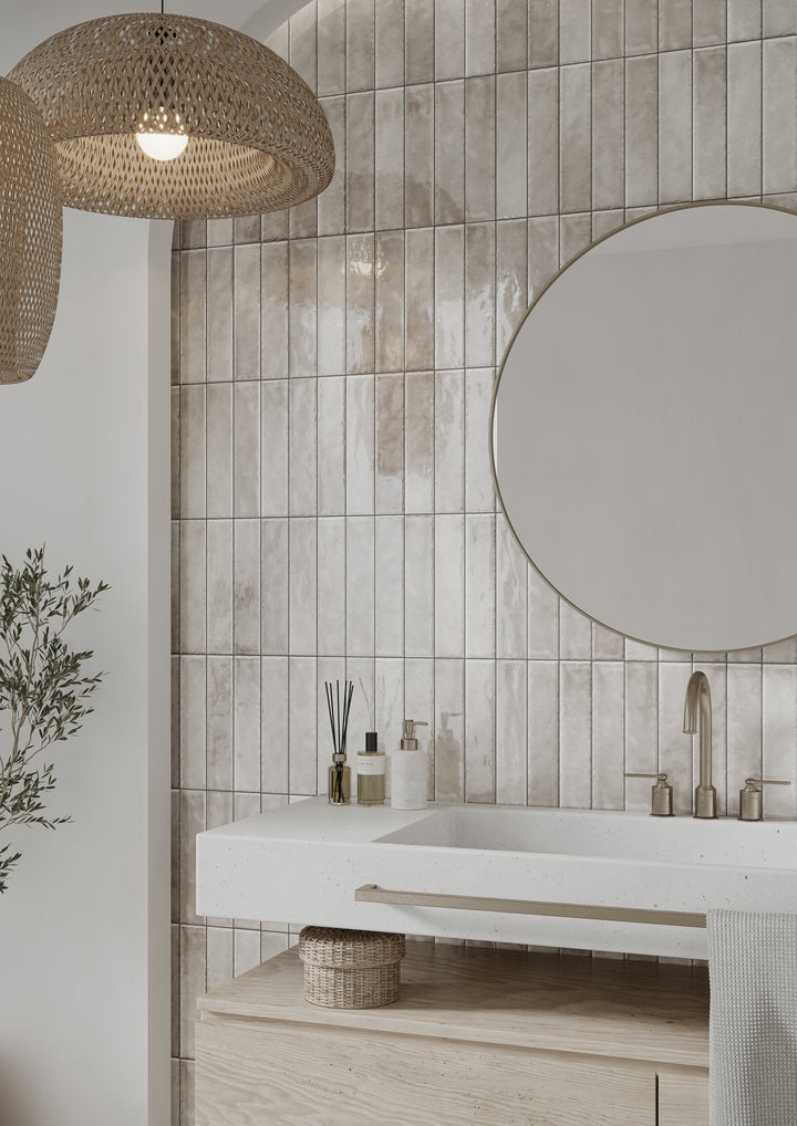 Monaco Light Grey 6.5x30 CM Kakel - KakelExpress