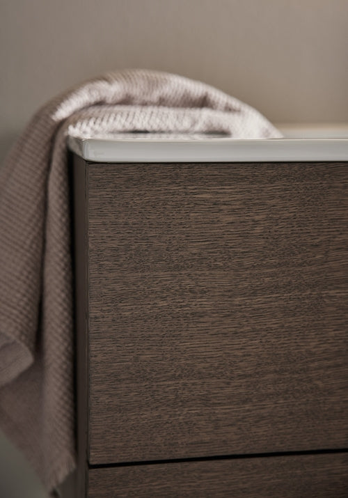 Tvättställsskåp GO 2 Lådor Mörk Ek 600 Hafa - KakelExpress