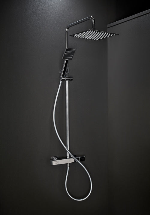 Takdusch Mix Slim Square 160CC Krom med 300x300 duschhuvud Hafa - KakelExpress