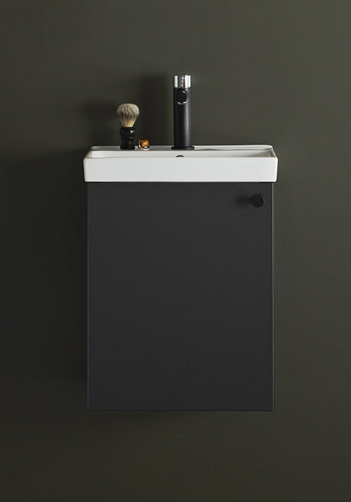 Tvättställsskåp Neat 420 Antracit lucka med tvättställ Hafa - KakelExpress