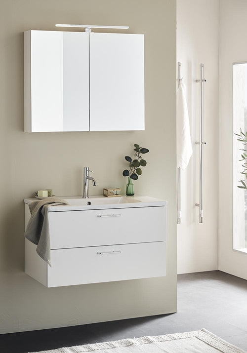 Tvättställsskåp Neo Vit Matt med tvättställ 800 Noro - KakelExpress