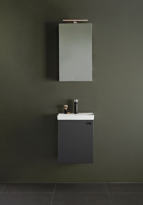 Tvättställsskåp Neat 420 Antracit lucka med tvättställ Hafa - KakelExpress