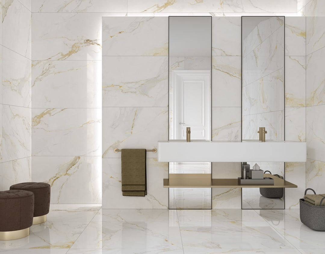 Deluxe Marble Gold Blank Rect. 60x60 CM Klinker - KakelExpress
