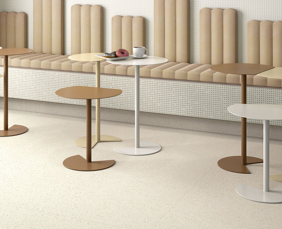 Micra Terrazzo Ivory Matt Rect. 60x60 CM Klinker - KakelExpress