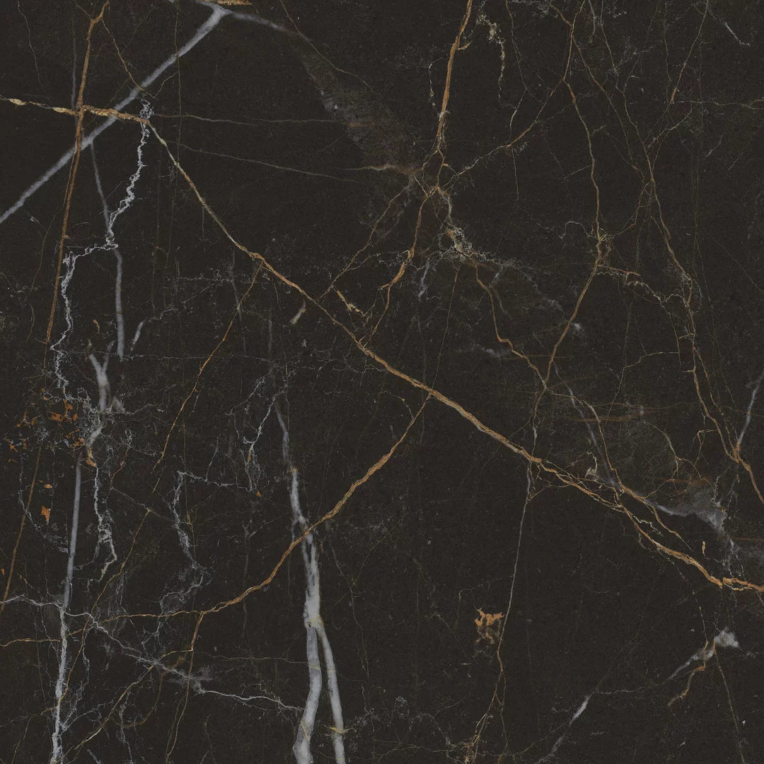 Midnight Marble Black Rect. 60x60 CM Klinker - KakelExpress