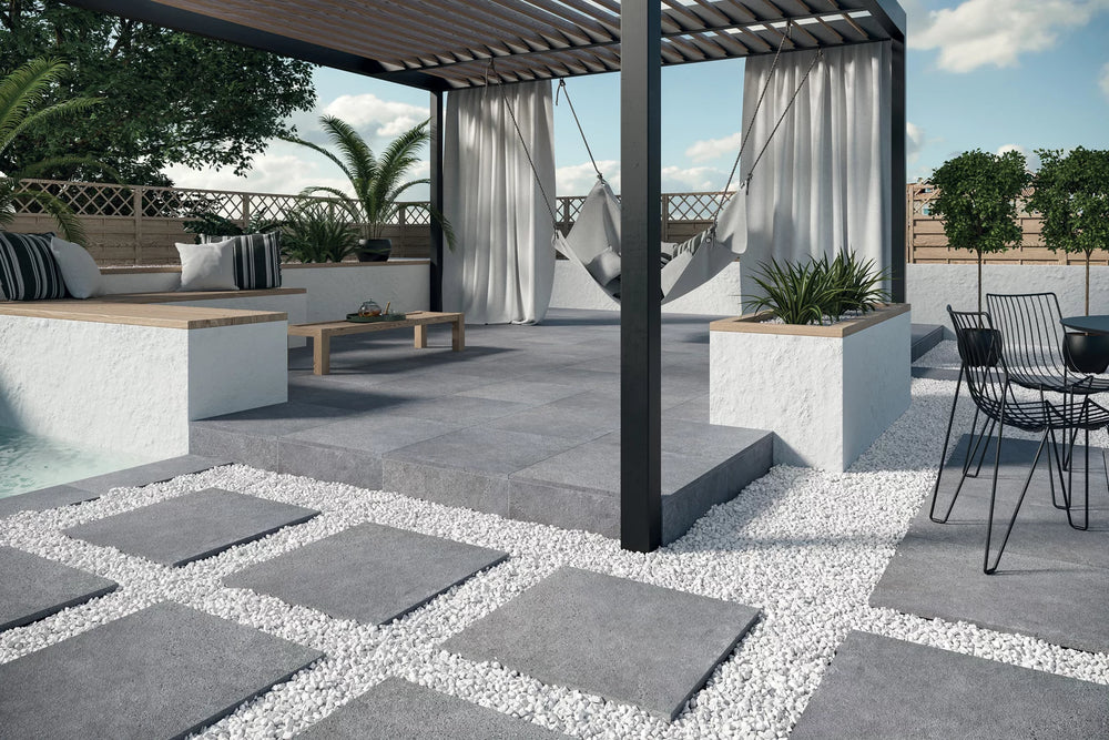 Stone Optimal Grafit 60x60 CM Uteklinker (20MM i tjocklek) - KakelExpress