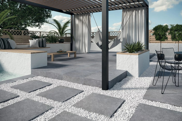 Stone Optimal Grafit 60x60 CM Uteklinker (20MM i tjocklek) - KakelExpress