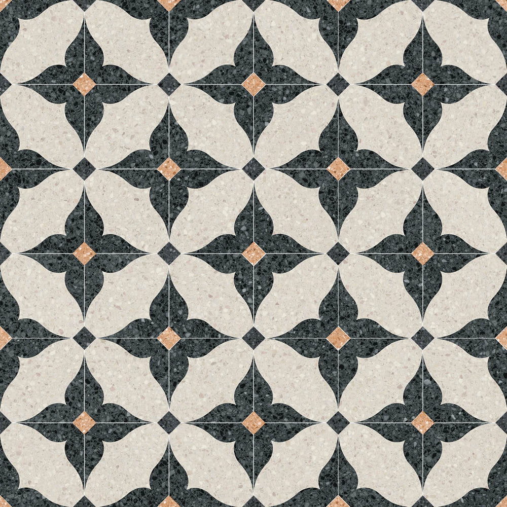 Octogono Cerbere Negro 20x20 CM Klinker - KakelExpress