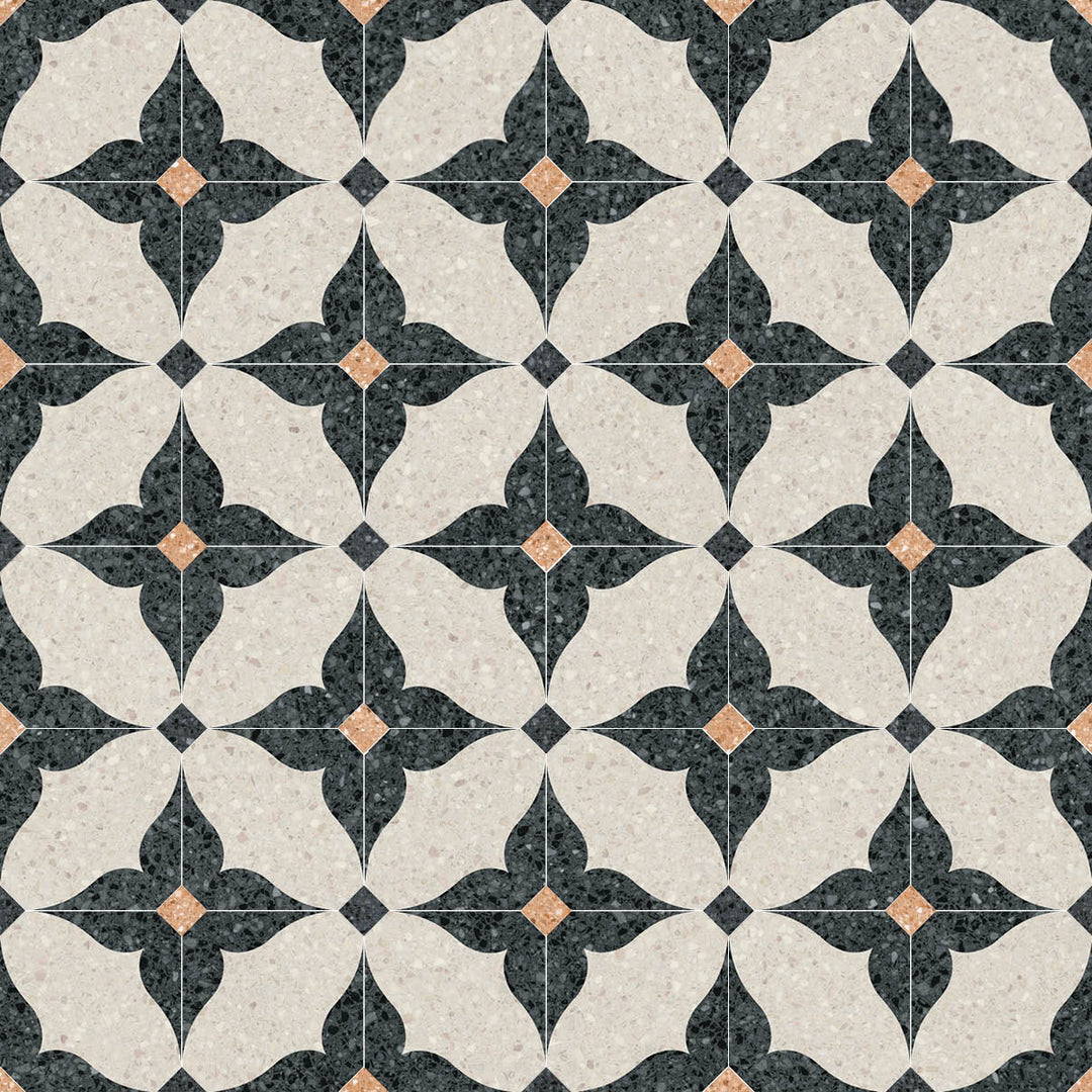 Octogono Cerbere Negro 20x20 CM Klinker - KakelExpress