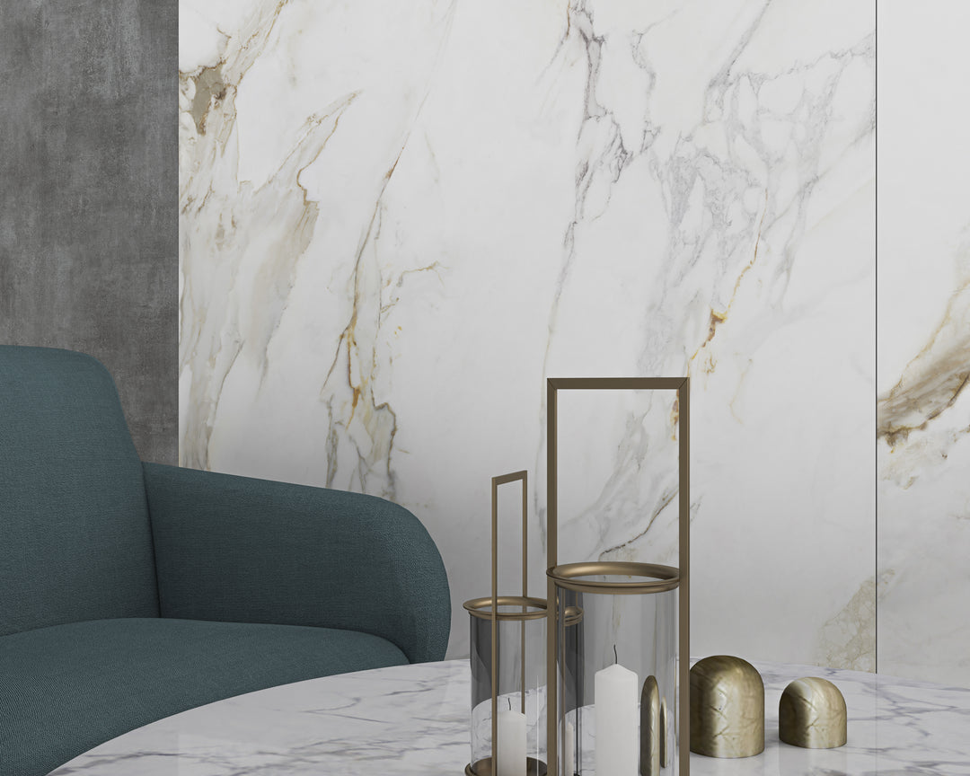 Royal Marble Gold Matt Rect. 60x60 CM Klinker - KakelExpress