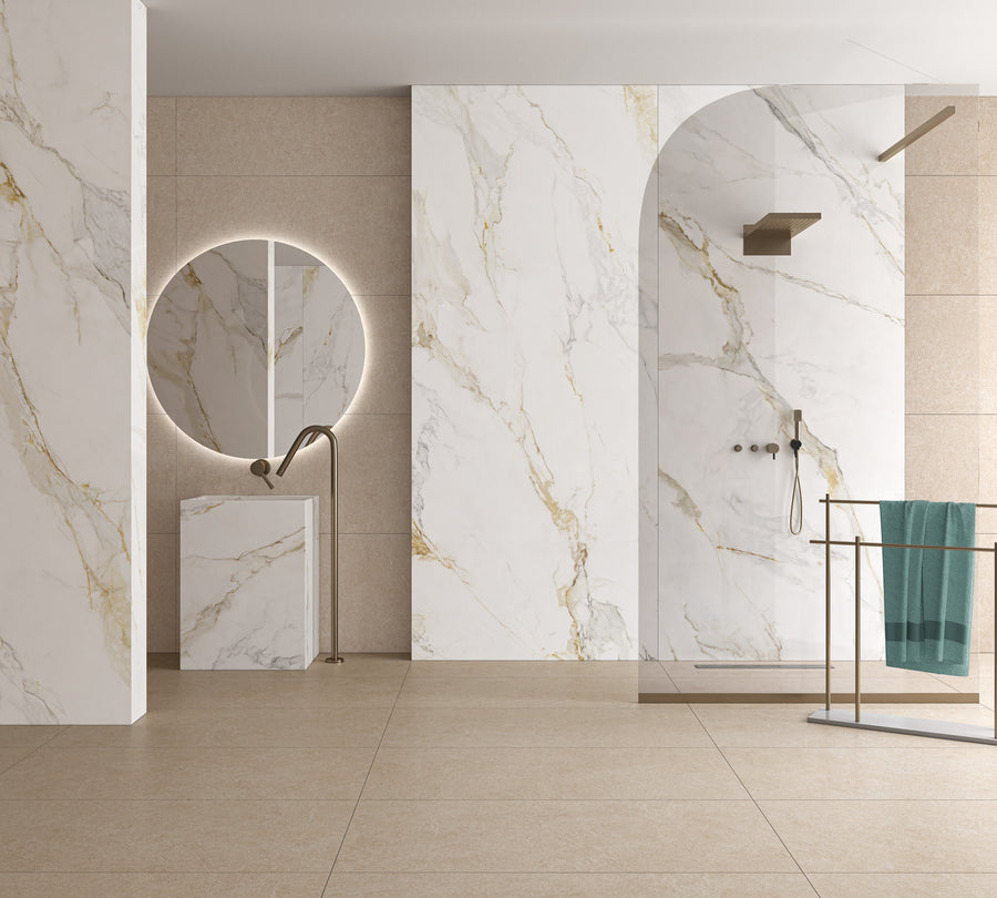 Royal Marble Gold Matt Rect. 60x60 CM Klinker - KakelExpress