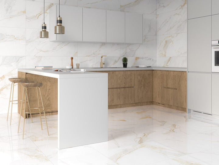 Royal Marble Gold Blank Rect. 60x60 CM Klinker - KakelExpress
