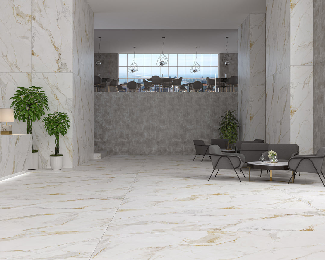 Royal Marble Gold Matt Rect. 60x60 CM Klinker - KakelExpress