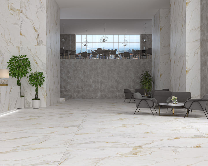 Royal Marble Gold Matt Rect. 60x60 CM Klinker - KakelExpress