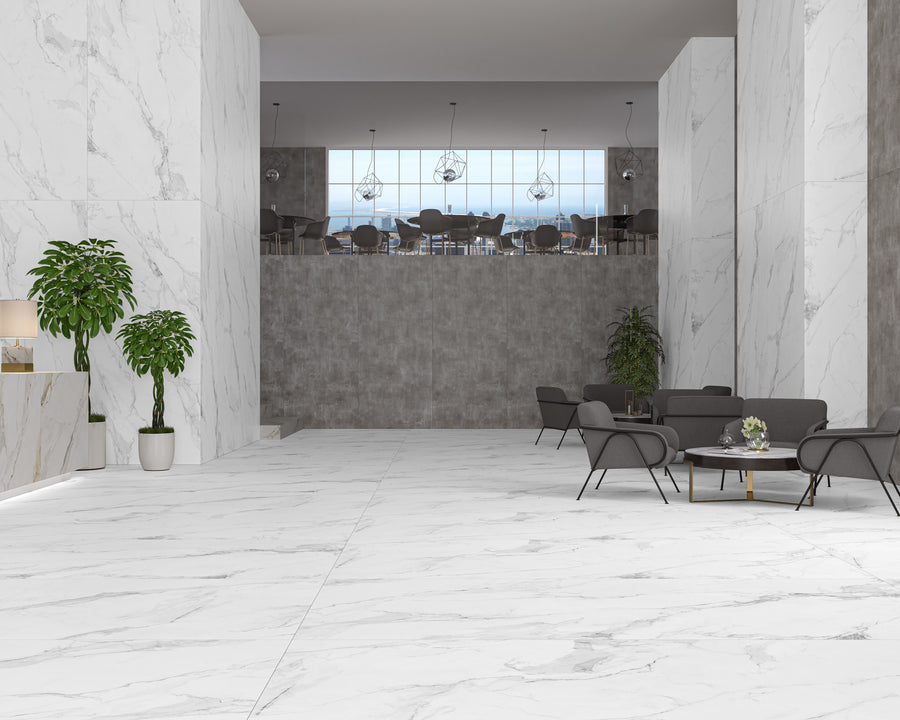 Royal Marble White Matt Rect. 60x60 CM Klinker - KakelExpress