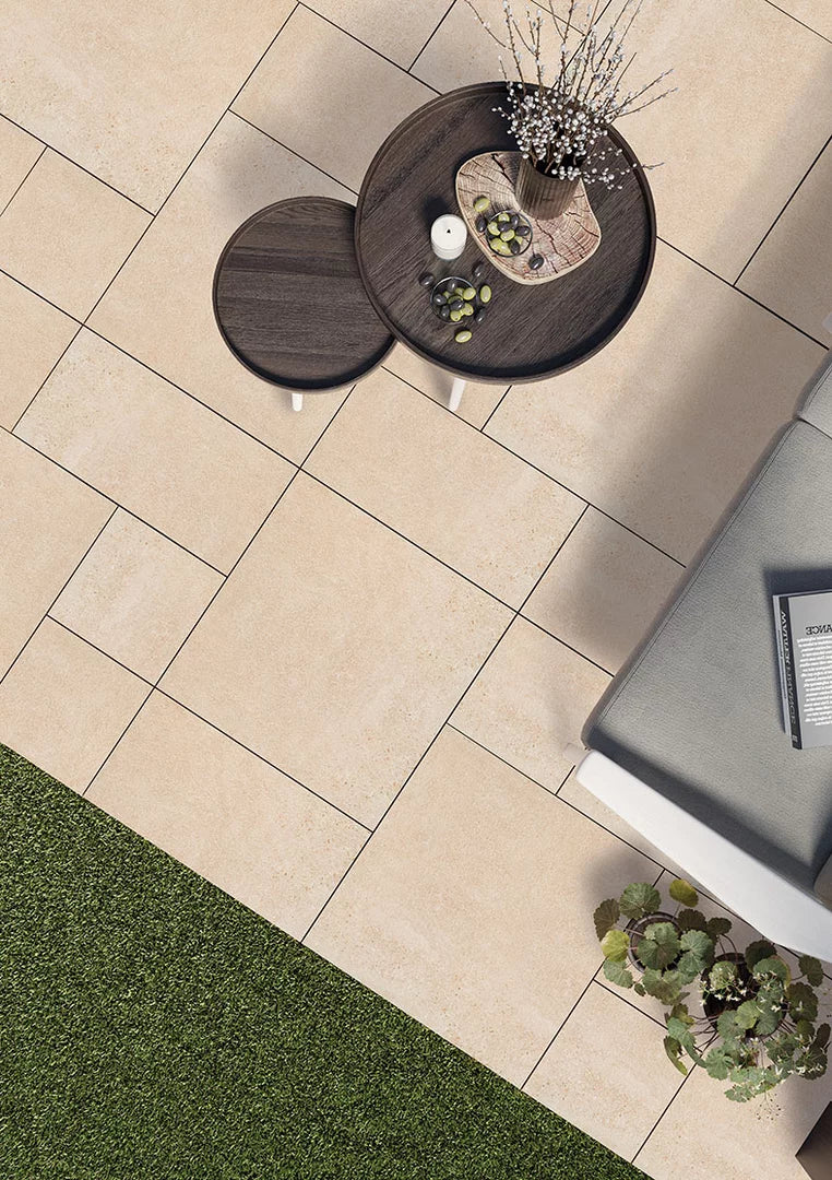 Stone Optimal Beige 60x60 CM Uteklinker (20MM i tjocklek) - KakelExpress