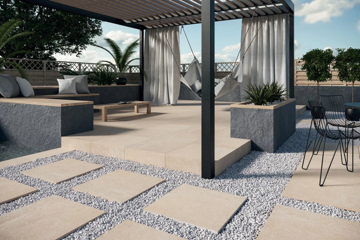 Stone Optimal Beige 60x60 CM Uteklinker (20MM i tjocklek) - KakelExpress