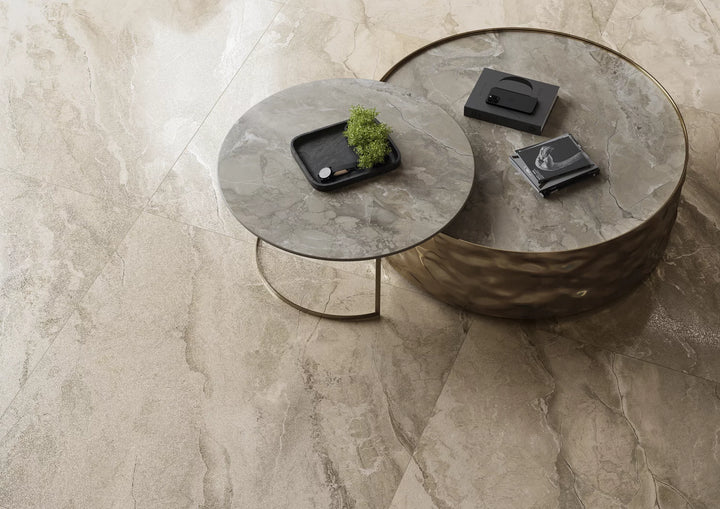 Madrid Marble Taupe Rect. 60x60 CM Klinker - KakelExpress