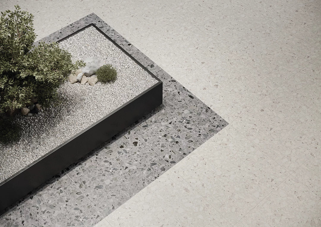Terrazzo Vit Matt Rect. 60x60 CM Klinker - KakelExpress