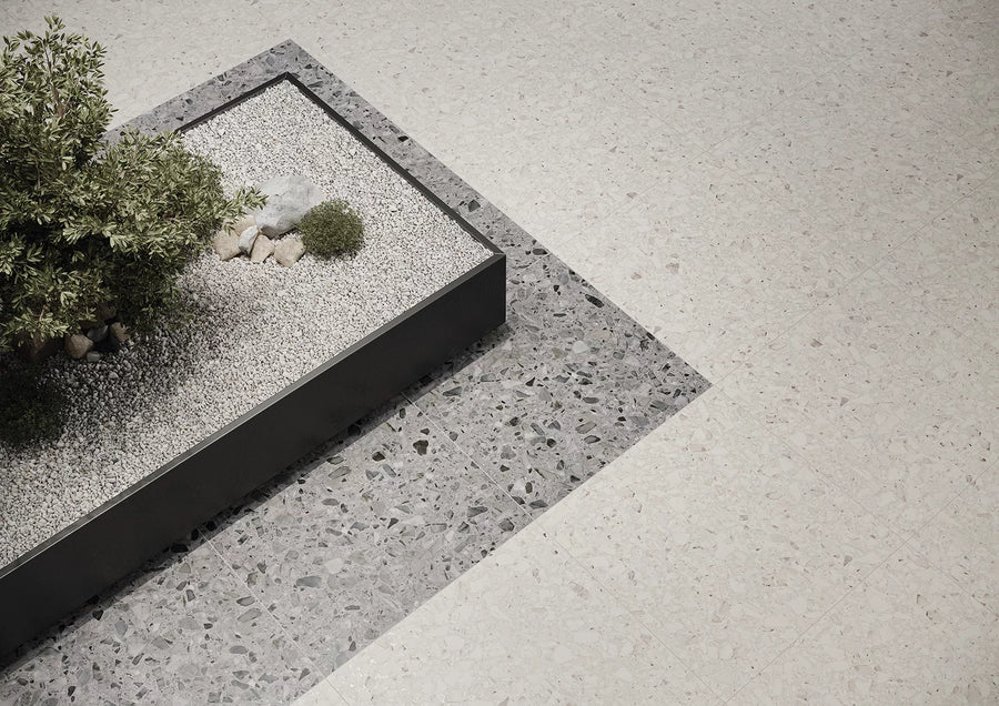 Terrazzo Vit Matt Rect. 60x60 CM Klinker - KakelExpress