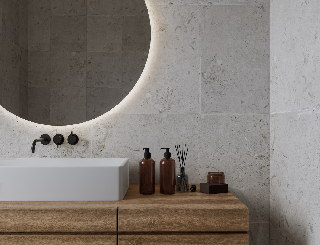 Aspö Kalk Vit Matt Rect. 60x60 CM Klinker - KakelExpress