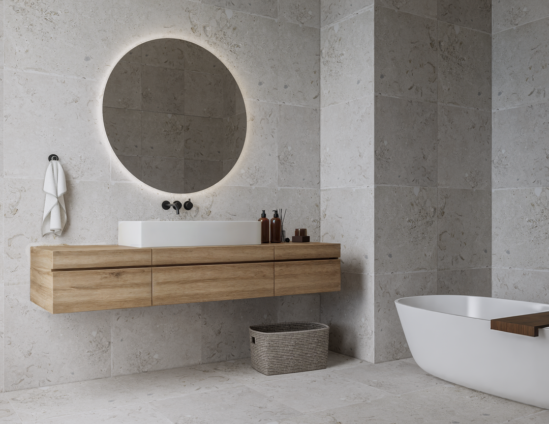 Aspö Kalk Vit Matt Rect. 60x60 CM Klinker - KakelExpress